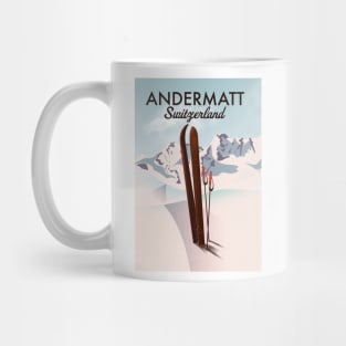 Andermatt Switzerland ski poster Mug